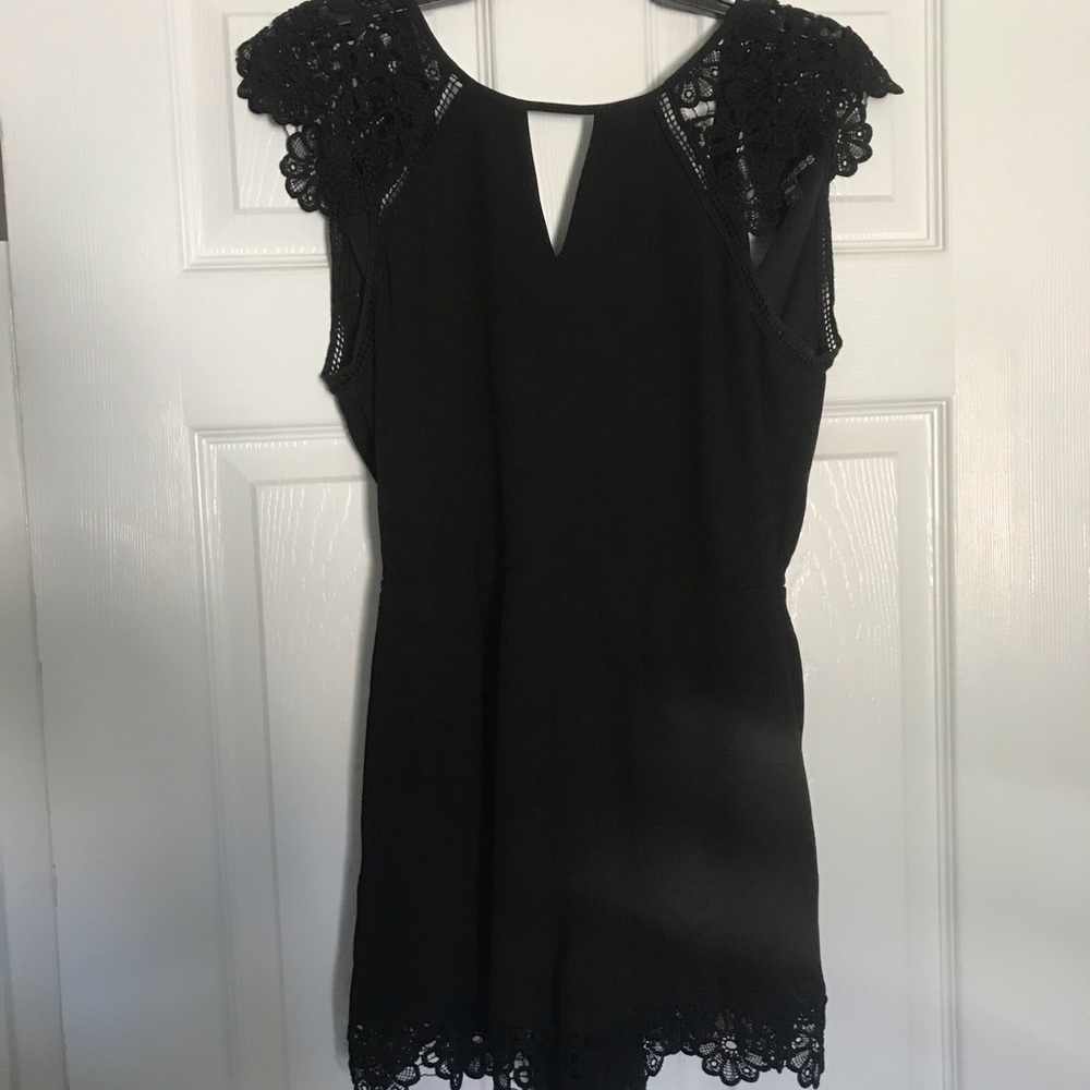 Black lace romper